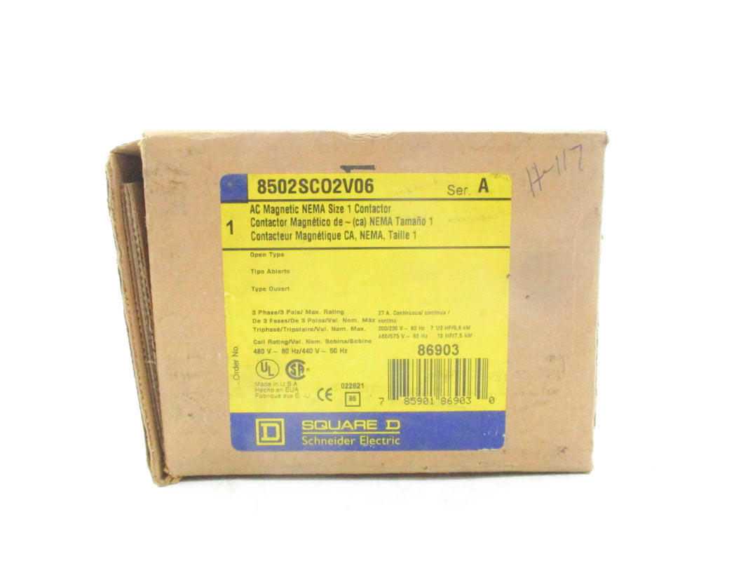 SQUARE D 8502SCO2V06 SER. A 480V NSMP