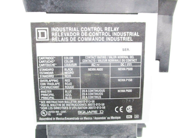 SQUARE D 8501XO40XTE1V02 SER. A 110/120V 20A NSMP