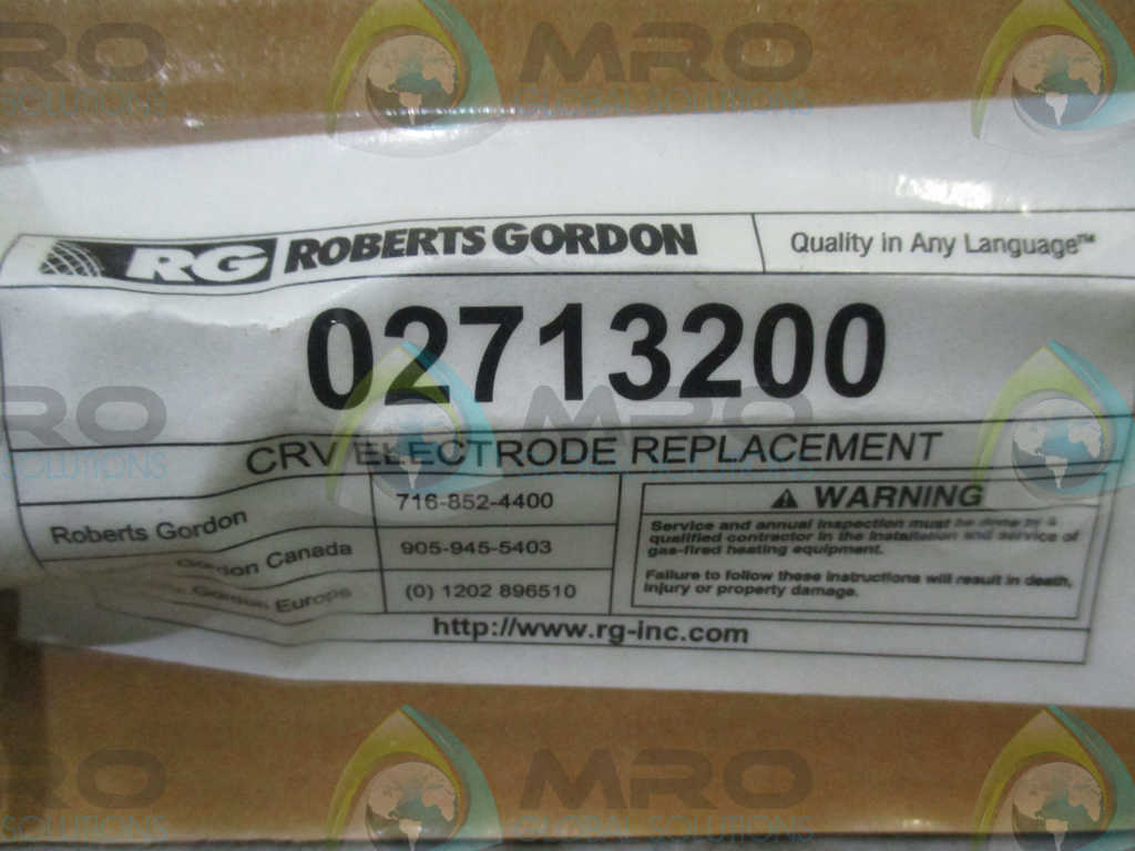 ROBERTS GORDON 02713200 CRV ELECTROIDE REPLACEMENTS * FACTORY SEALED *