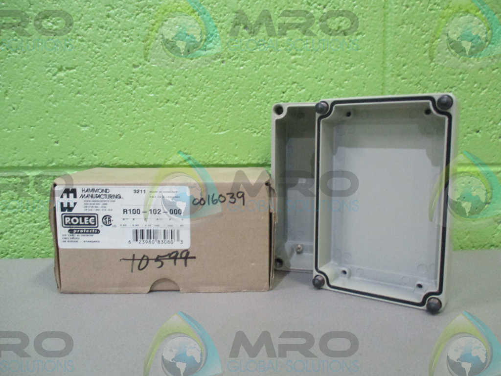 HAMMOND MANUFACTURING R100-102-000 ALUMINUM GREY INDUSTRIAL ENCLOSURE BOX *NEW IN BOX*