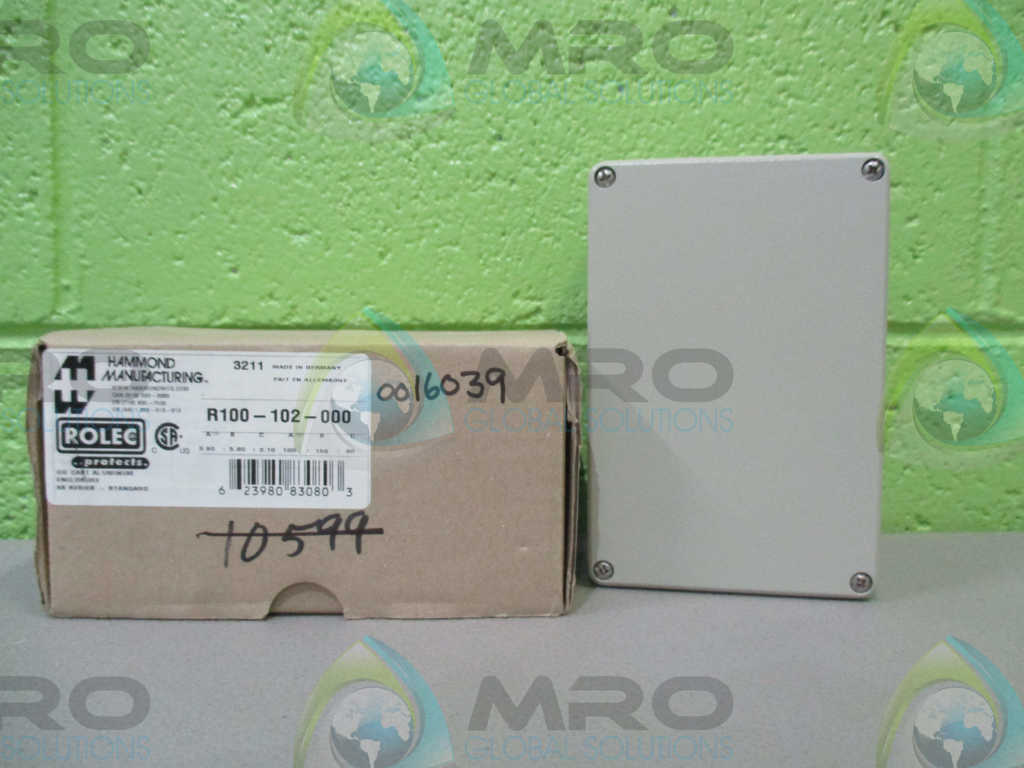 HAMMOND MANUFACTURING R100-102-000 ALUMINUM GREY INDUSTRIAL ENCLOSURE BOX *NEW IN BOX*