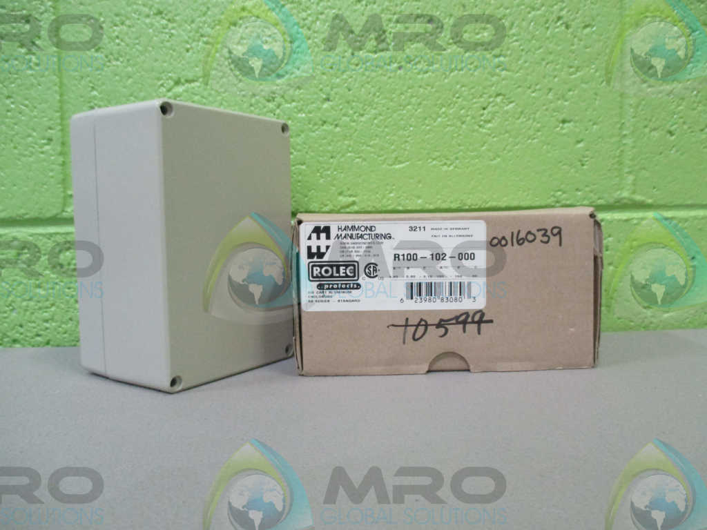HAMMOND MANUFACTURING R100-102-000 ALUMINUM GREY INDUSTRIAL ENCLOSURE BOX *NEW IN BOX*
