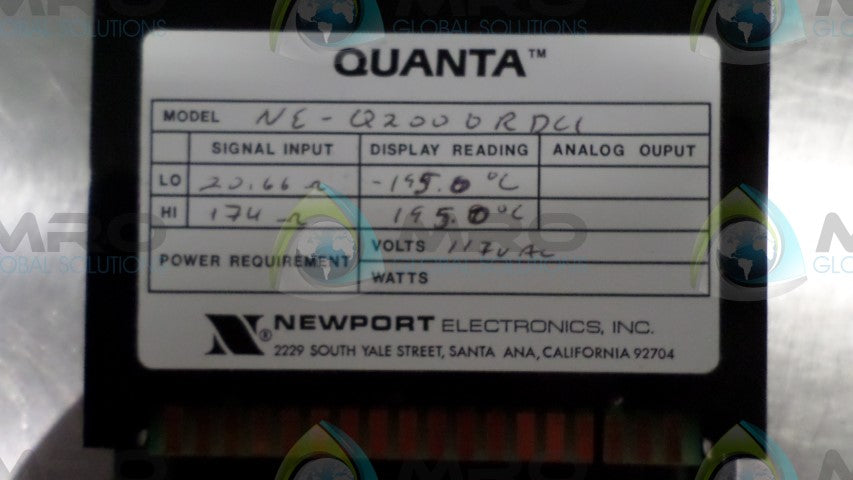 NEWPORT ELECTRONICS NE-Q2000RDC1 *NEW IN BOX*