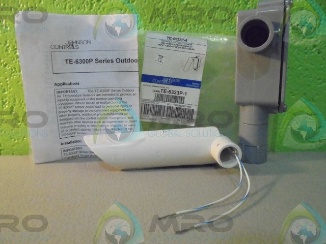 JOHNSON CONTROLS TE-6323P-1 TEMPERATURE SENSOR 1000OHM OUTDOOR AIR *NEW IN BAG*
