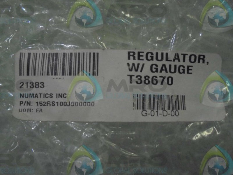NUMATICS 152RS100J000000 AIR REGULATOR W/ 152SS400M000061 * NEW IN FACTORY BAG *