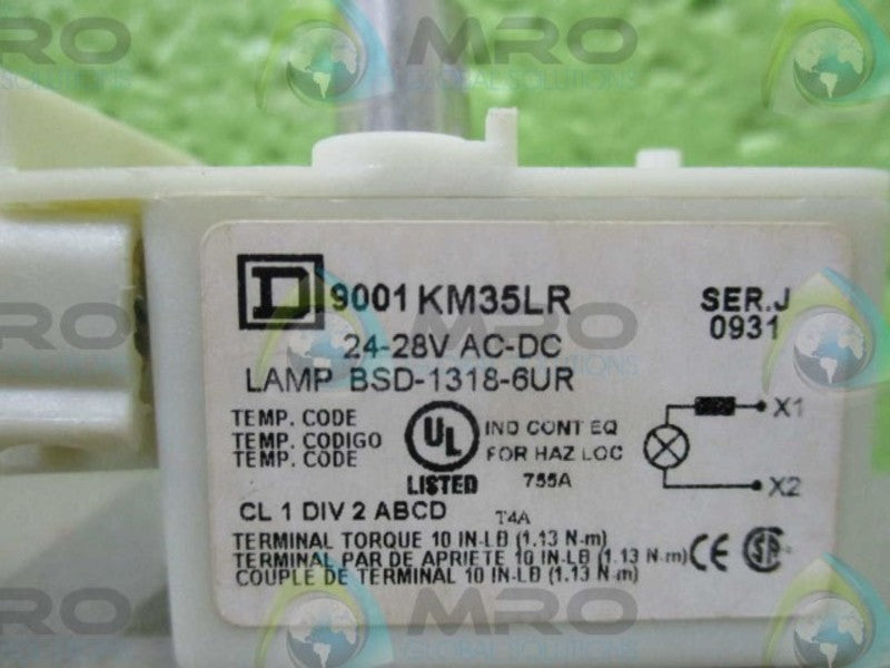 SQUARE D BSD-1318-6UR AC/DC LAMP *USED* 9001KM35LR