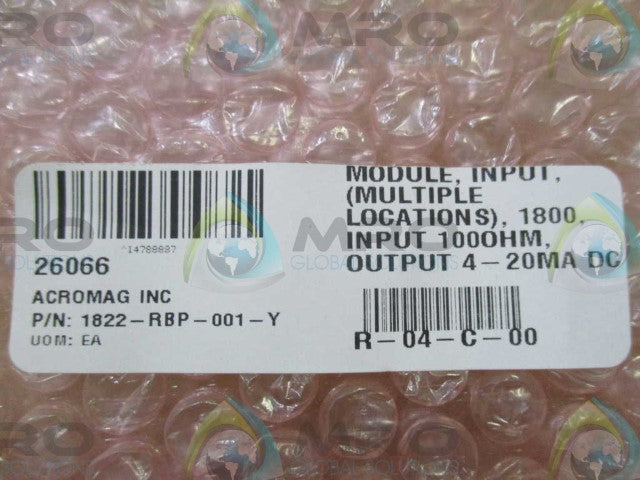 ACROMAG INCORPORATION 1822-RBP-P001-Y 1800 INPUT MODULE * NEW IN PACKAGE *