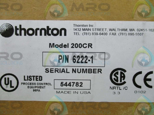 METTLER TOLEDO THORNTON 6221-1 200CR CONDUCTIVITY/RESISTIVITY *NEW IN BOX*