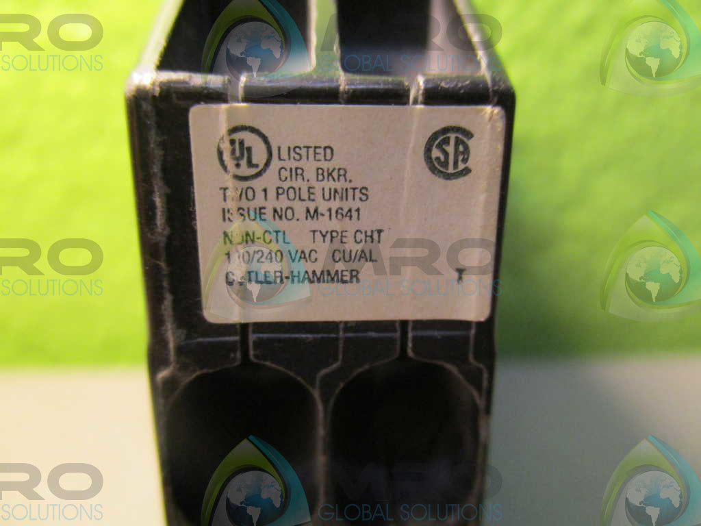 CULTER-HAMMER CHT2020 TWIN PLUG-ON CIRCUIT BREAKER *USED*