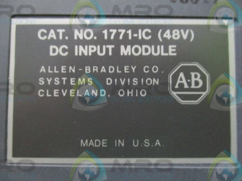 ALLEN BRADLEY 1771-IC INPUT MODULE  UNMP
