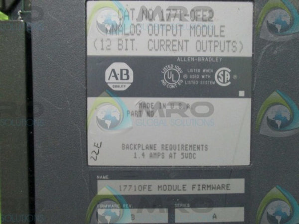 ALLEN BRADLEY 1771-IC INPUT MODULE  UNMP
