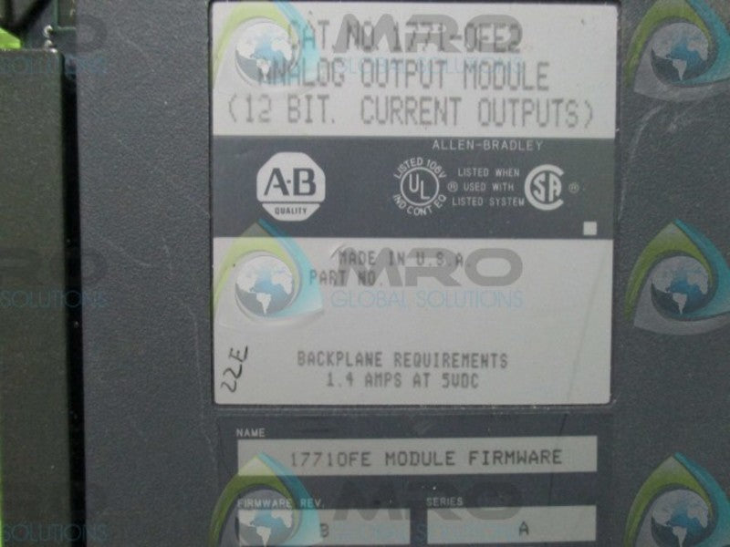 ALLEN BRADLEY 1771-IC INPUT MODULE  UNMP