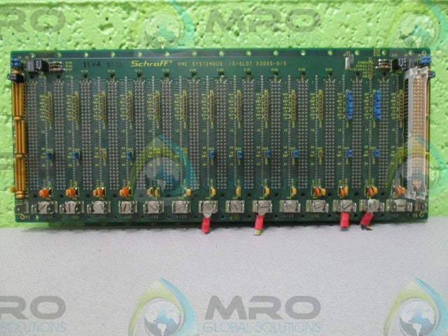 SCHROFF VME SYSTEMBUS 23000-015 15-SLOT CIRCUIT BOARD *USED*