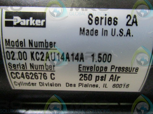 PARKER KCZAU14A14A SERIES:2A CYLINDER *USED*