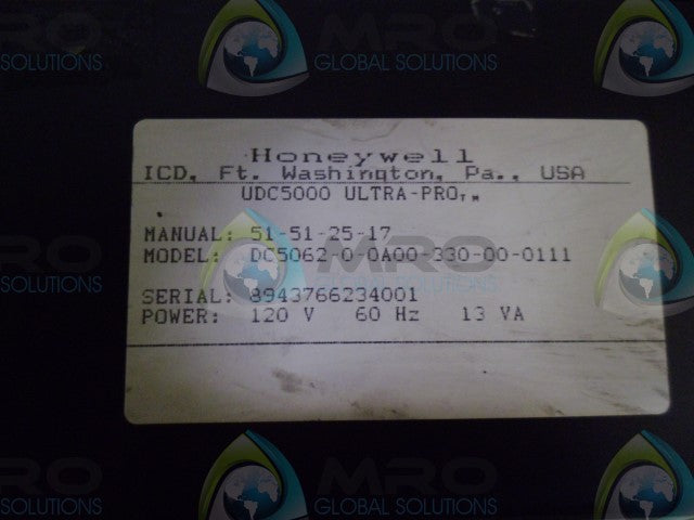 HONEYWELL DC5062-0-0A00-330-00-0111 "USED"