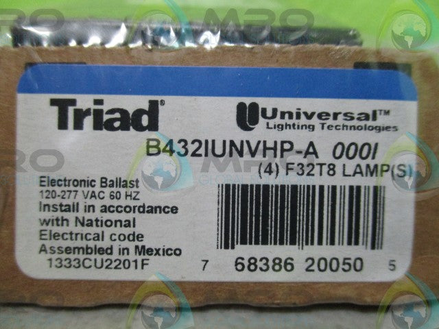 TRIAD B432IUNVHP-A ELECTRIC BALLAST * NEW IN ORIGINAL PACKING *