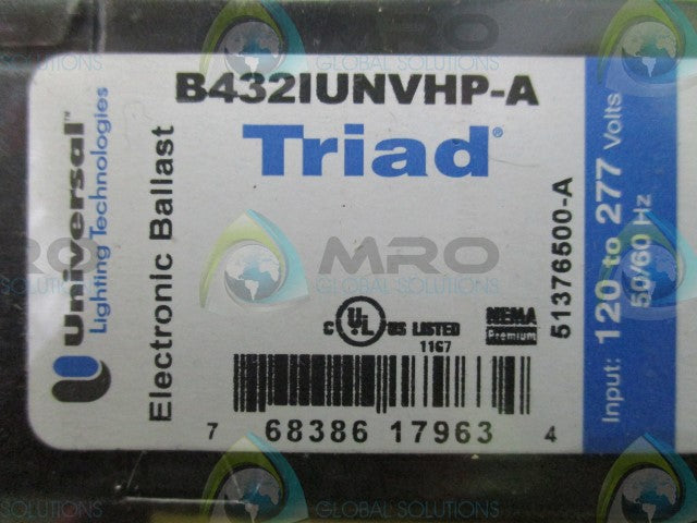 TRIAD B432IUNVHP-A ELECTRIC BALLAST * NEW IN ORIGINAL PACKING *