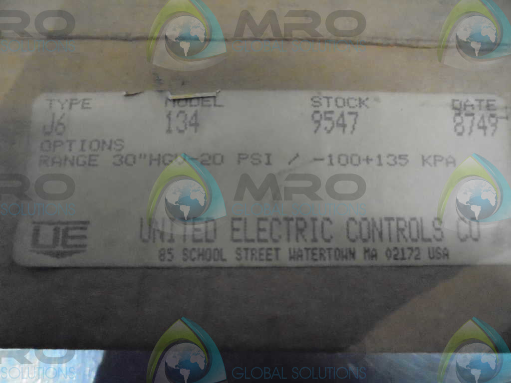 UNITED ELECTRONICS CONTROLS CO. J6-134-9547 *NEW IN BOX*