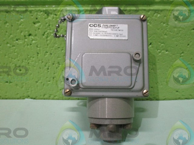 CCS, INCORPORATED 604GX2 DUAL-SNAP PRESSURE SWITCH *NEW NO BOX*