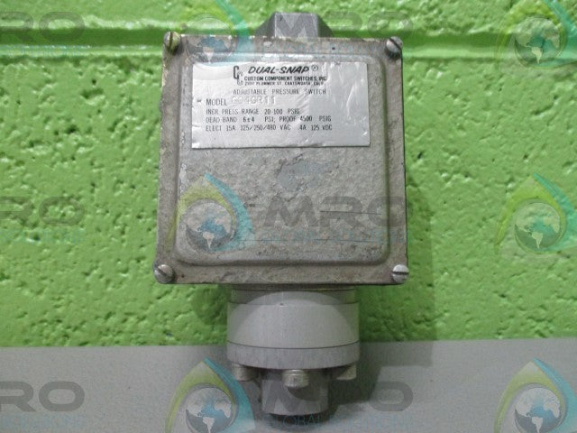 CCS 604GR11 DUAL-SNAP ADJUSTABLE PRESSURE SWITCH *NEW NO BOX*