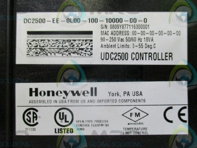 HONEYWELL DC2500-EE-0L00-10000-00-0 CONTROLLER (HIGH TEMP ONLY) *NEW NO BOX*