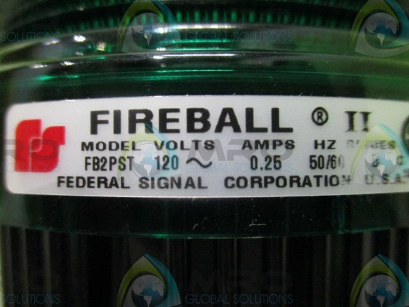 FEDERAL SIGNAL FIREBALL II FB2PST-120G GREEN STROBE LIGHT *NEW IN BOX*