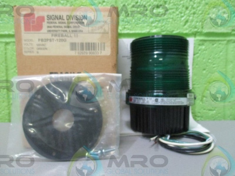 FEDERAL SIGNAL FIREBALL II FB2PST-120G GREEN STROBE LIGHT *NEW IN BOX*