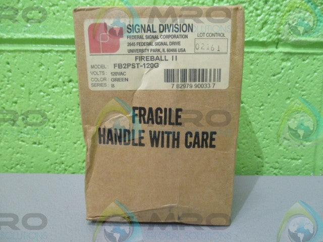 FEDERAL SIGNAL FIREBALL II FB2PST-120G GREEN STROBE LIGHT *FACTORY SEALED*