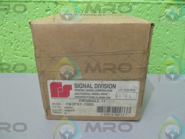 FEDERAL SIGNAL FIREBALL II FB2PST-120G GREEN STROBE LIGHT *FACTORY SEALED*