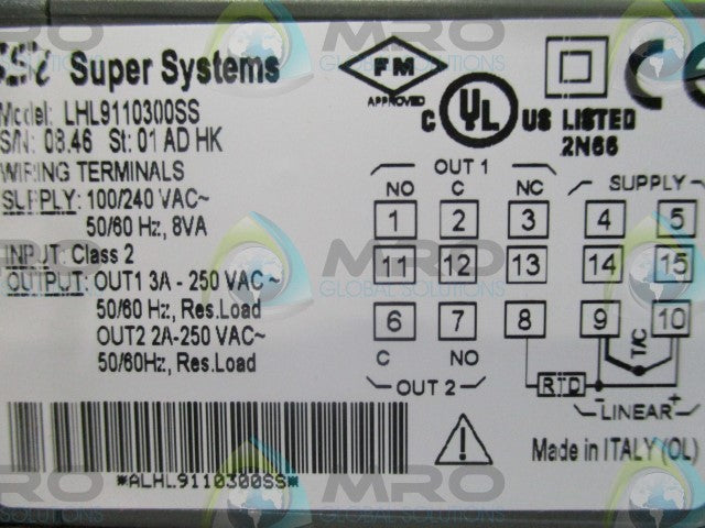 SUPER SYSTEMS INC. LHL9110300SS MODEL: 7SL HIGH/LOW LIMITROL *NEW IN BOX*