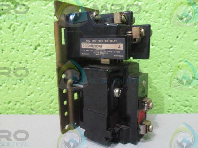 ALLEN BRADLEY 700-BR200A1 SER.A (TYPE: BR) HEAVY-DUTY RELAY *USED*