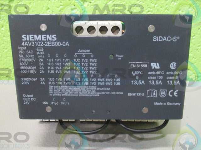 SIEMENS 4AV3102-2EB00-0A POWER SUPPLY *NEW NO BOX*