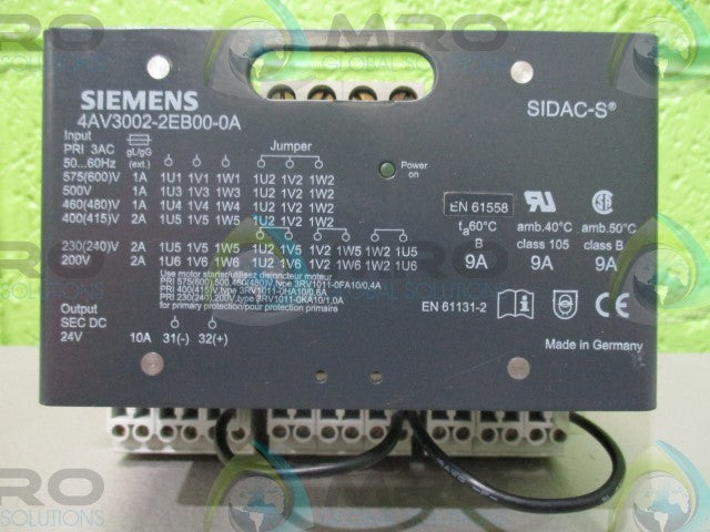 SIEMENS 4AV3002-2EB00-0A POWER SUPPLY *NEW NO BOX*