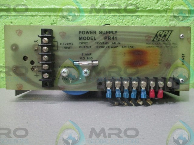 SOLID CONTROLS, INC. PR41 POWER SUPPLY *USED*