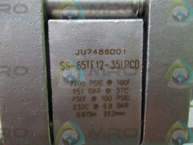 SWAGELOK SS-65TF12-35PCD *NEW NO BOX*