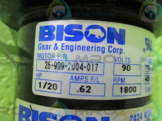 AS IS BISON CORP. 26-999-2004-017 D.C. GEAR-MOTOR (90VOLTS) *USED*