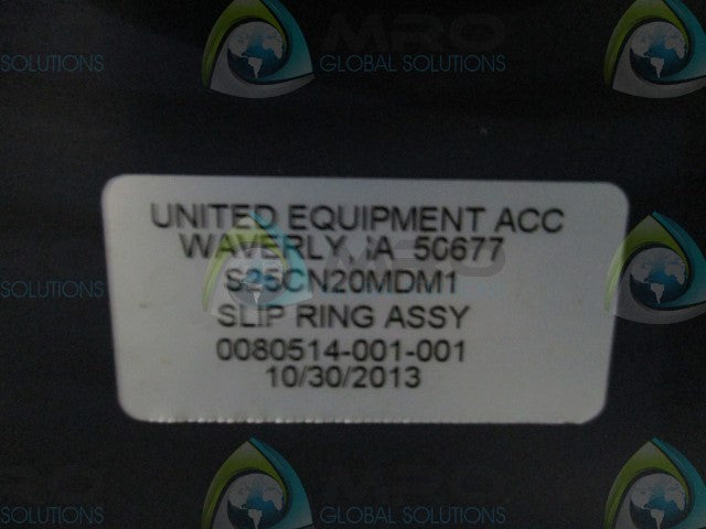 UNITED EQUIPMENT S25CN20MDM1 SLIP RING ASSY. *NEW NO BOX*