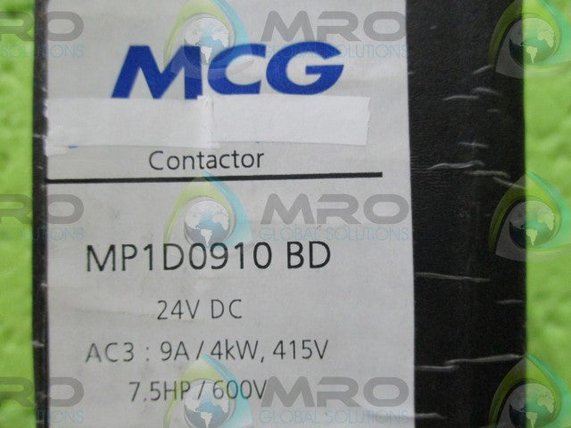 MCG, INC. MP1D0910 (BD) CONTACTOR (24V) *NEW IN BOX*