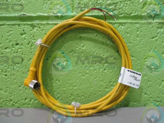 TURCK WKB3T-3 (U2222-30) FEMALE RIGHT ANGLE YELLOW CORDSET *NEW NO BOX*