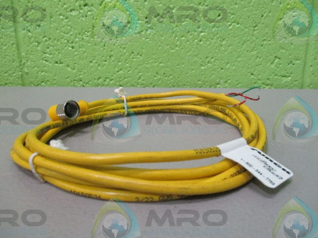 TURCK WKB3T-3 (U2222-30) FEMALE RIGHT ANGLE YELLOW CORDSET *NEW NO BOX*