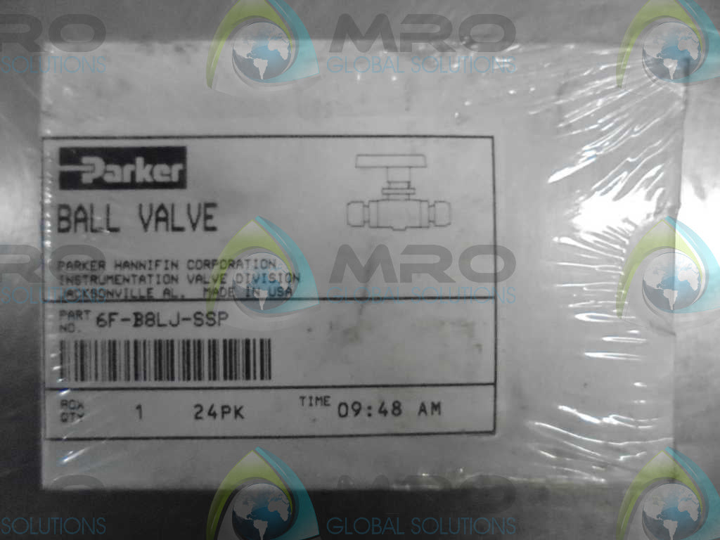 PARKER 6F-B8LJ-SSP BALL VALVE *FS*