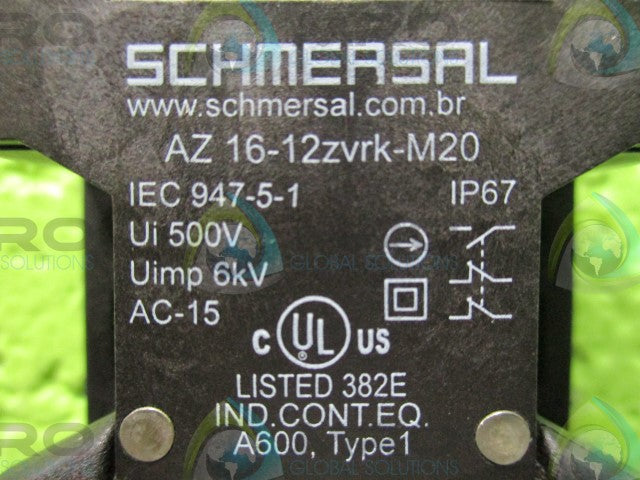 SCHMERSAL AZ16-12zvrk-M20 SAFETY INTERLOCK SWITCH *NEW NO BOX*