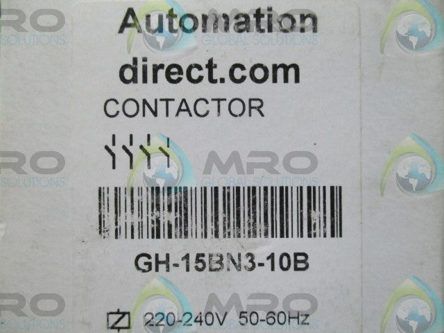 AUTOMATION DIRECT GH-15BN3-10B  CONTACTOR (220-240V, 50/60HZ) *NEW IN BOX*