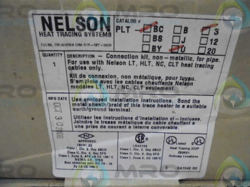 NELSON HEAT PLT-BC U 20 * FACTORY SEALED *