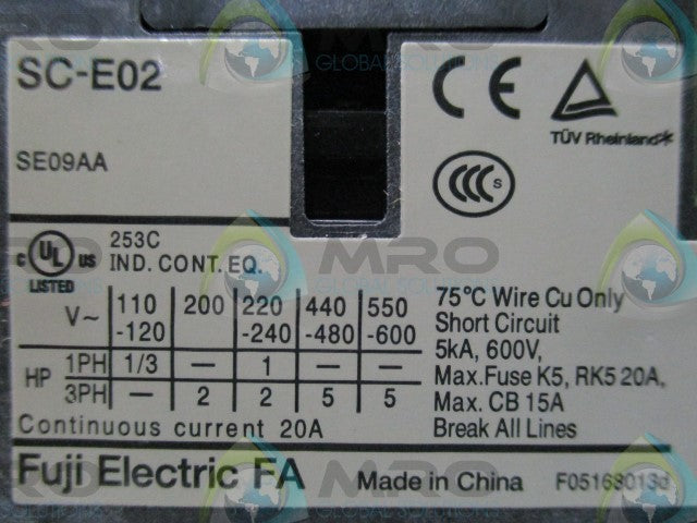 FUJI ELECTRIC SE09AA-T MAGNETIC CONTACTOR *NEW IN BOX*