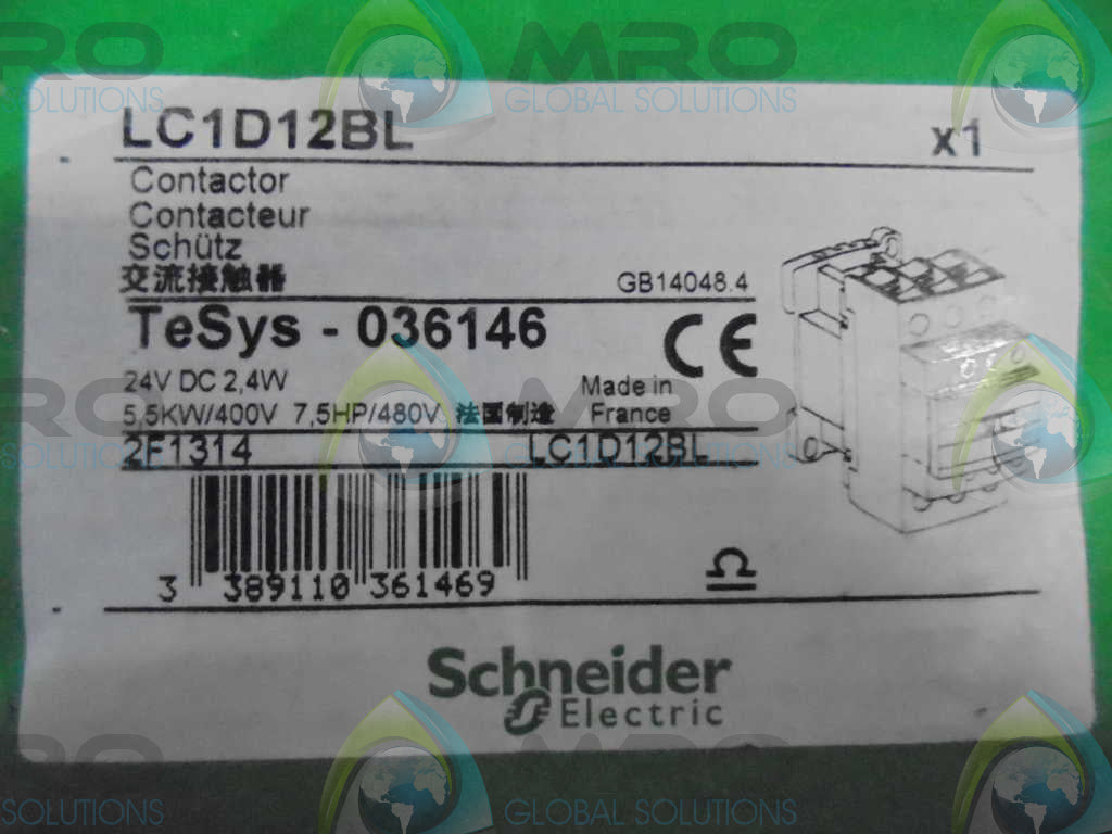 SCHEIDER ELECTRIC LC1DI2BL CONTACTOR *FS*