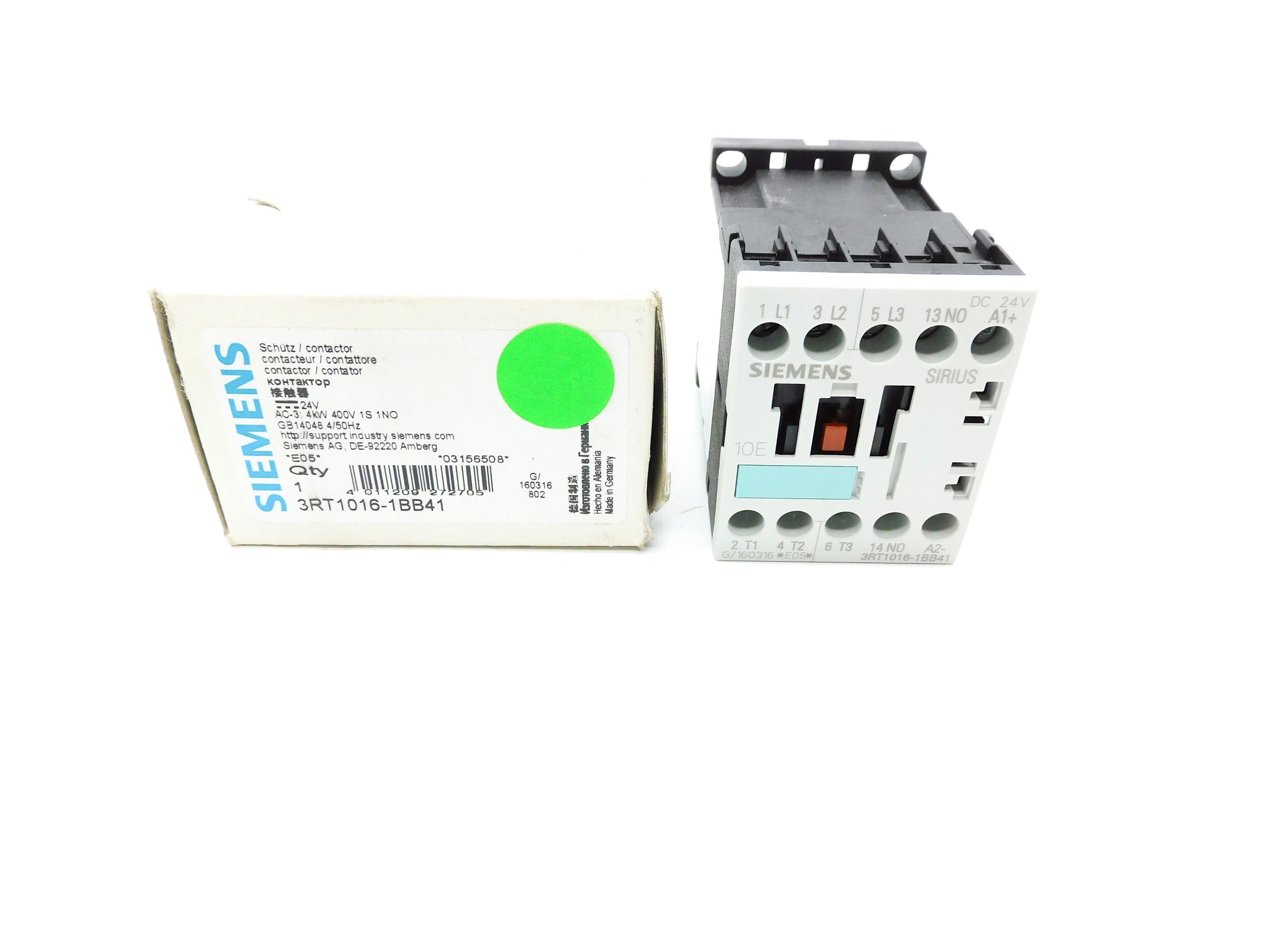 SIEMENS 3RT1016-1BB41 24VDC 22A NSMP