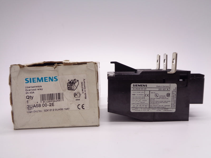 SIEMENS 3UA58-00-2E 25-40A 600VAC NSMP