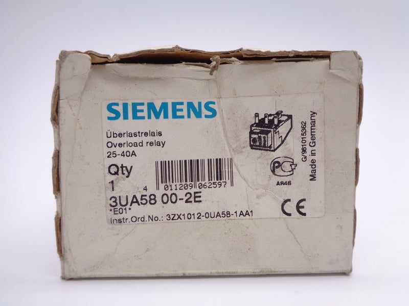 SIEMENS 3UA58-00-2E 25-40A 600VAC NSMP