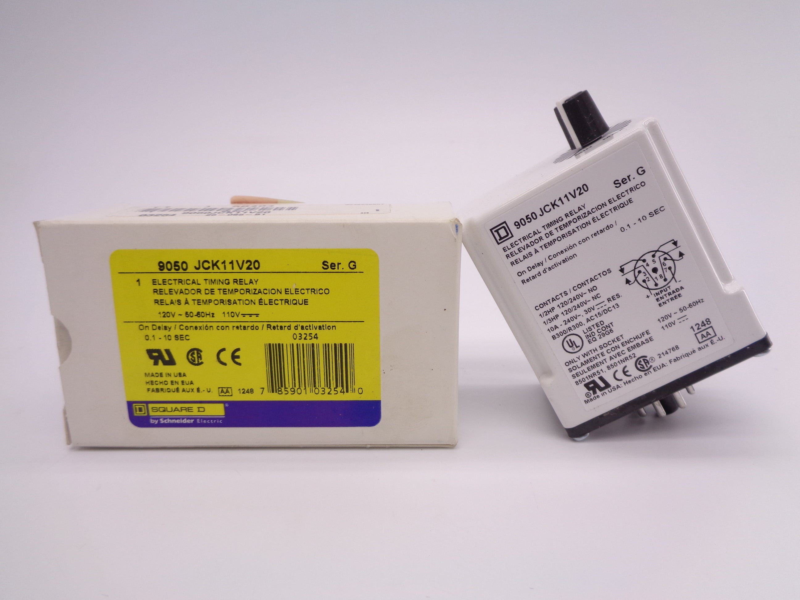 SQUARE D 9050JCK11V20 SER. G 110VDC 120VAC 50/60HZ NSMP